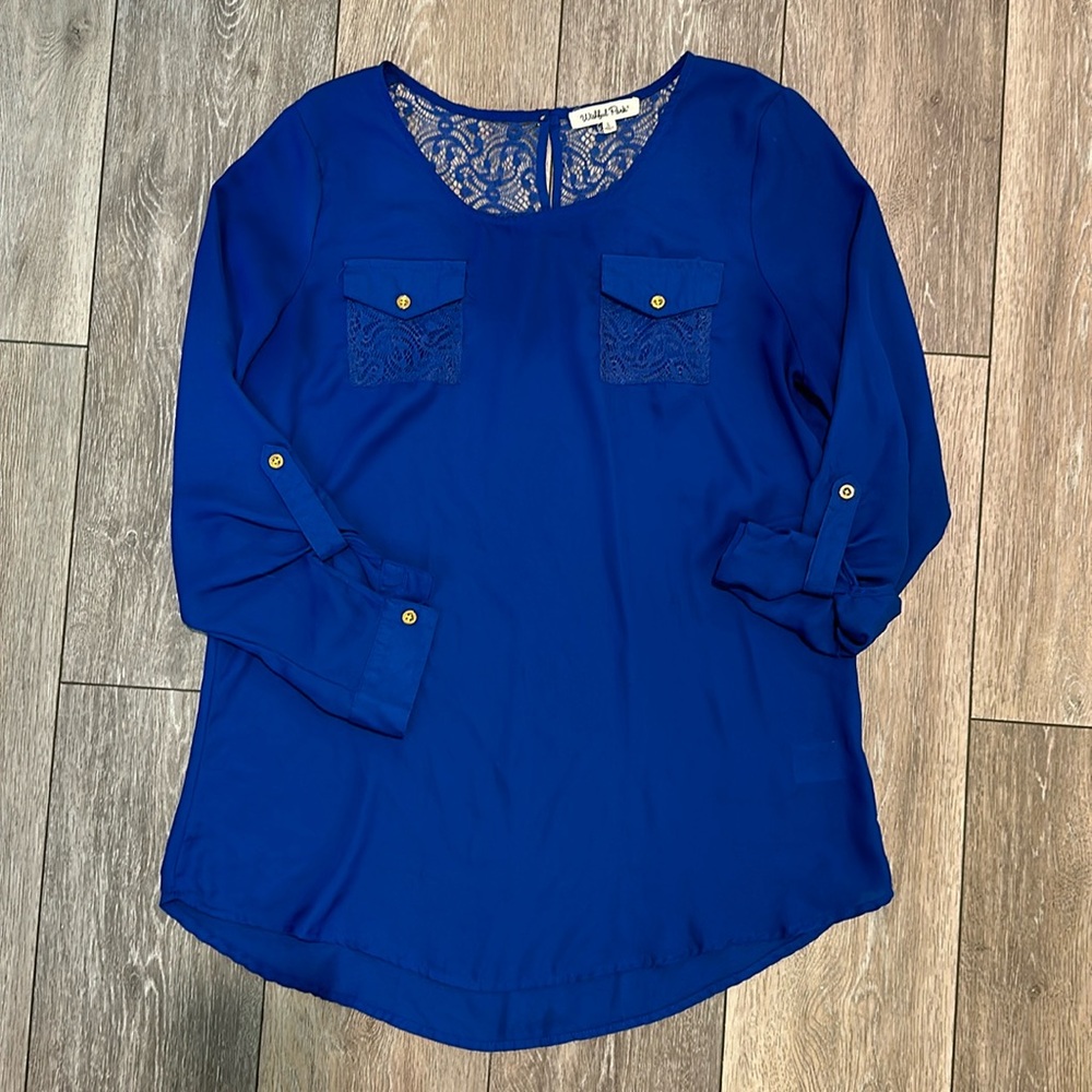 Wishful Park Royal Blue Blouse